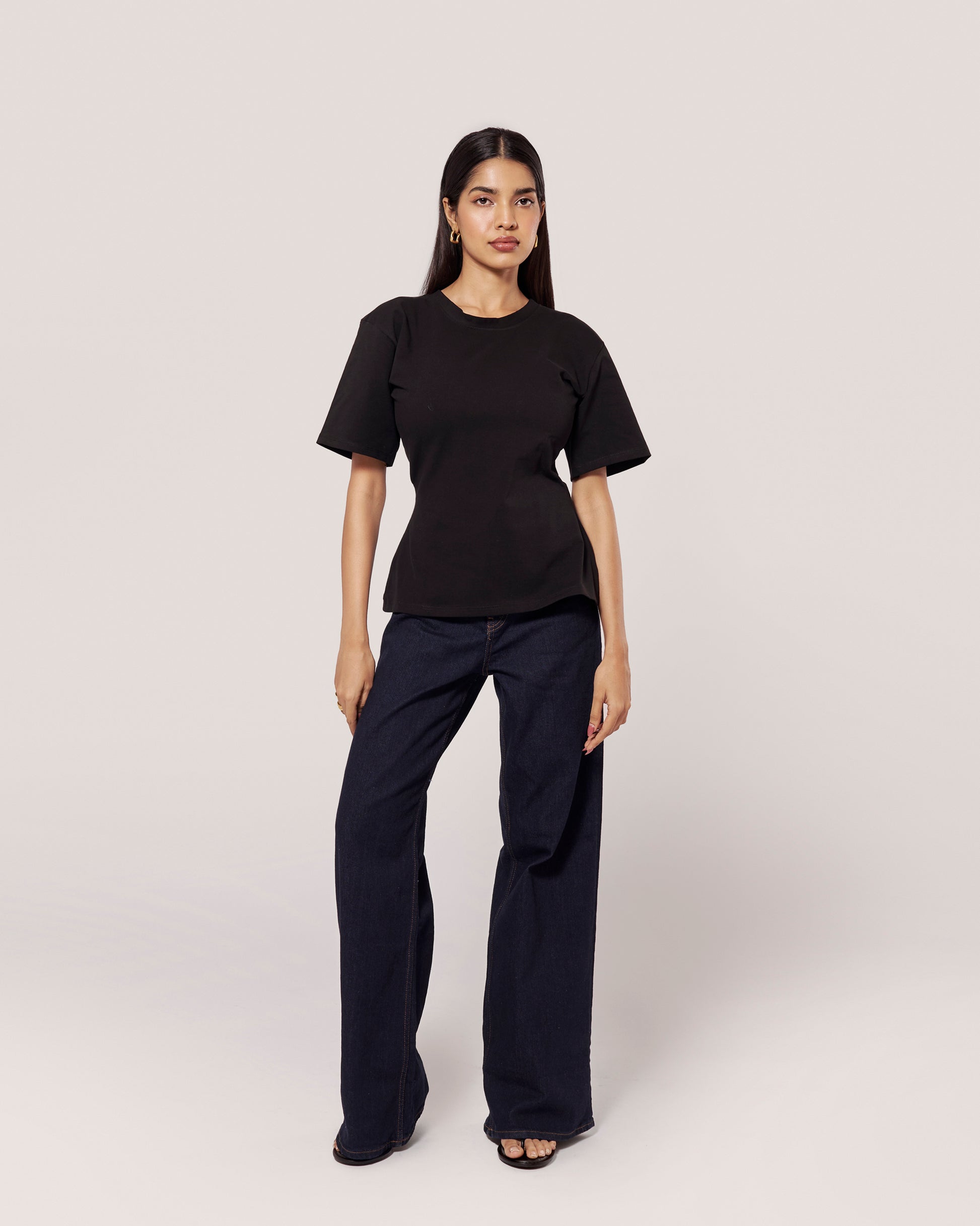 Core Cinch Top — Black