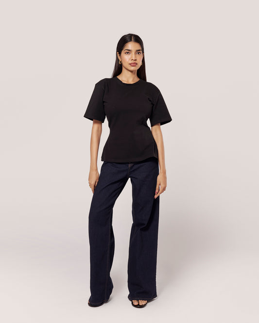 Core Cinch Top — Black