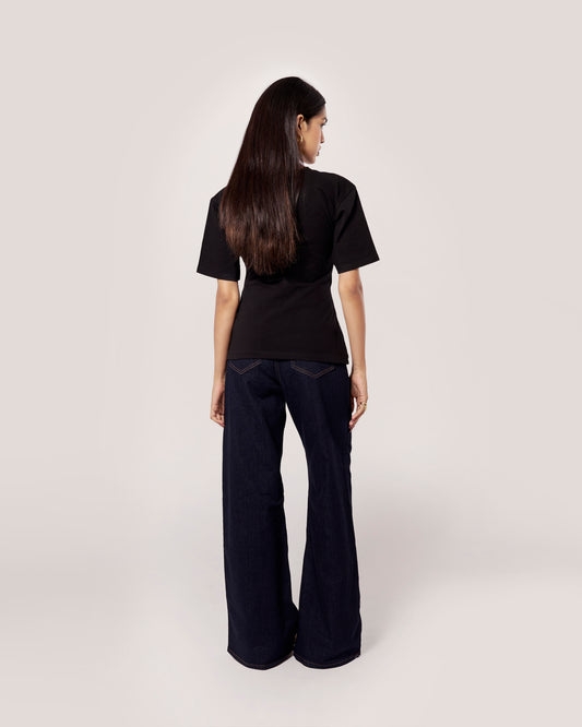 Core Cinch Top — Black